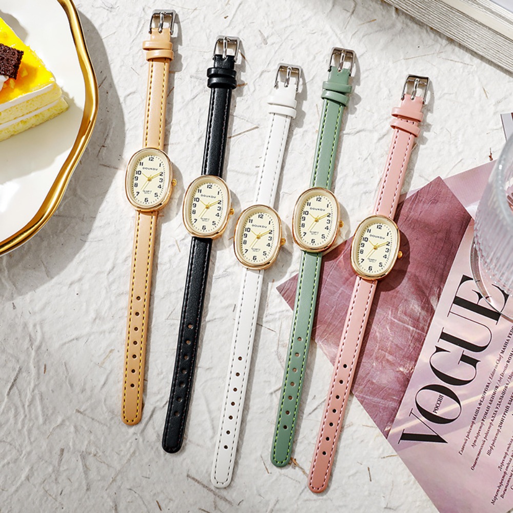 Luxury Watch Leather Strap - Luxury Oval Dial Women Watches Fashion