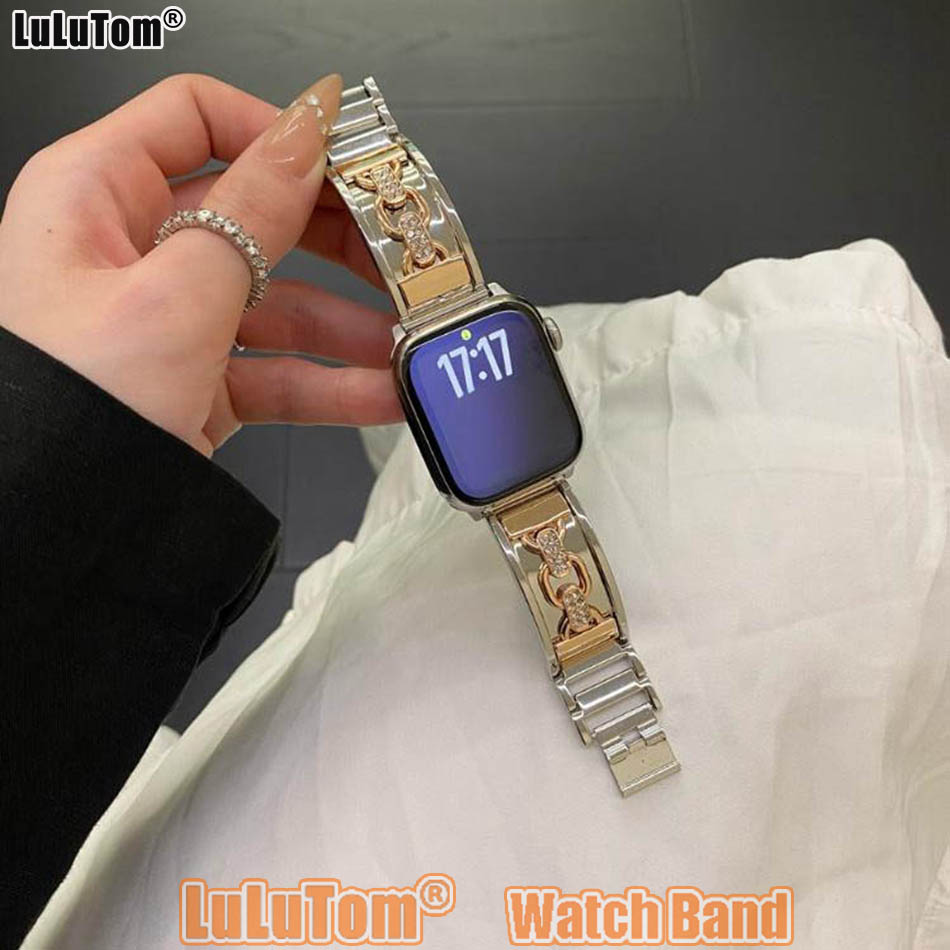 Luxury Watch Apple Bands - Luxury Double Loop Metal Bracelet Strap