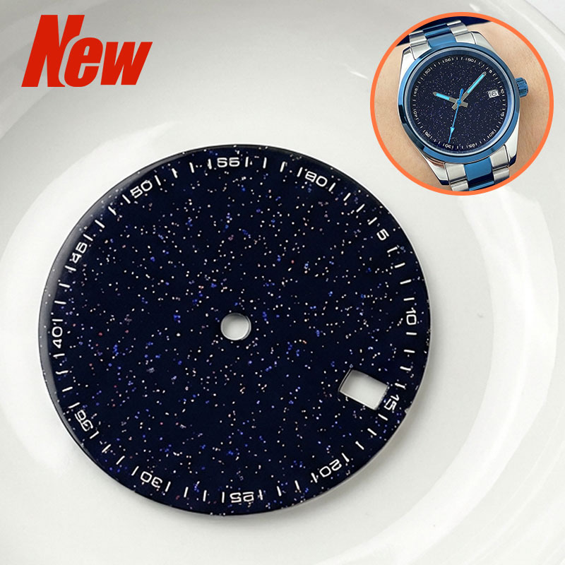 Cloisonne Enamel Dial - 28.5mm Enamel Texture Blue Starry Sky