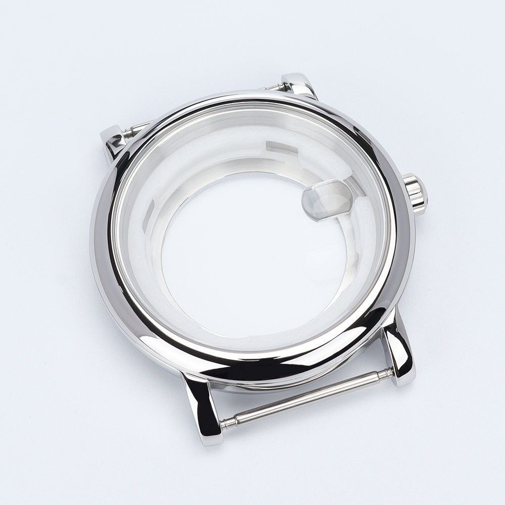 Exhibition Caseback - 44mm Polished watch case nh35a Watches