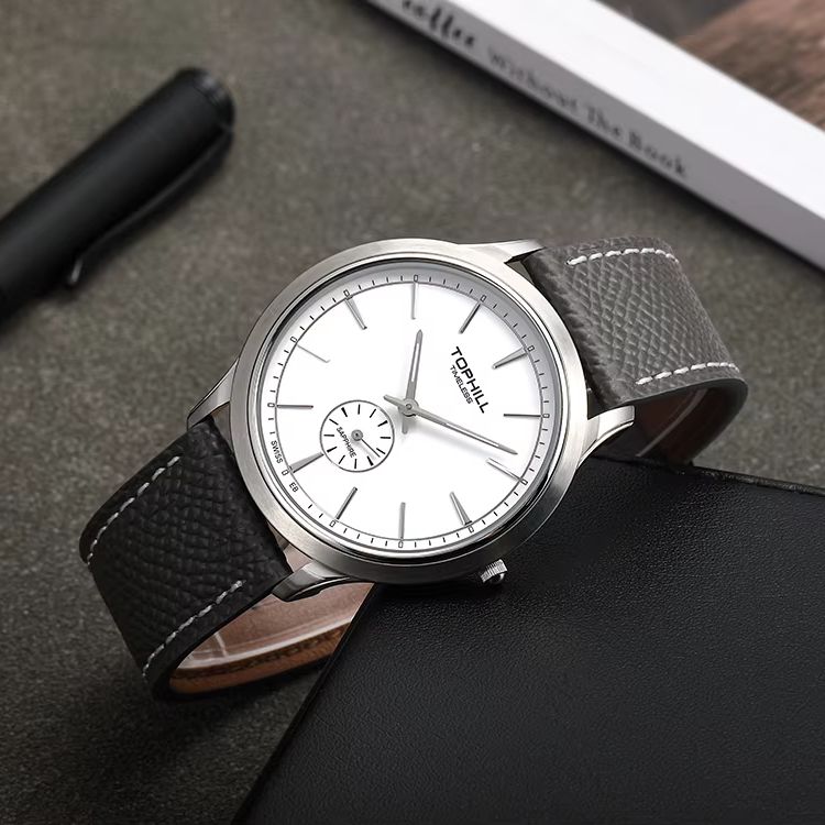 Cloisonne Enamel Dial - TOPHILL 38.5mm Ultra Thin Simple Ronda