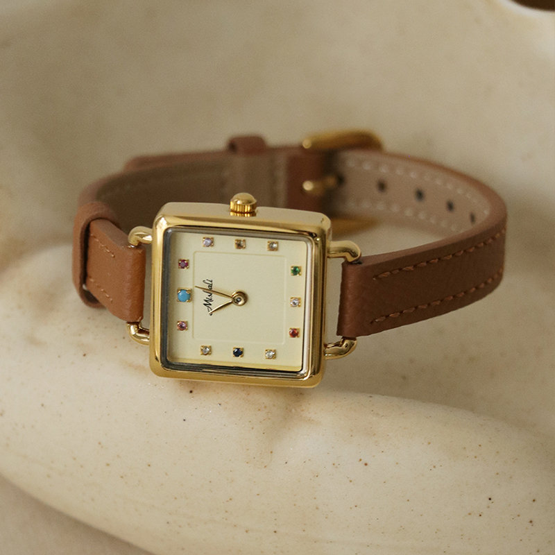 Luxury Watch Leather Strap - Original Women'S Watch, Student Style, Light