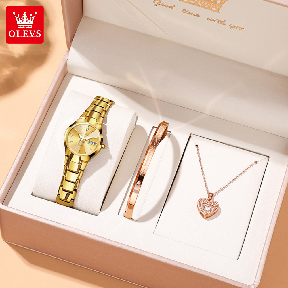 Luxury Watch And Bracelet - OLEVS Ladies Watch 8697 Luxury Elegant