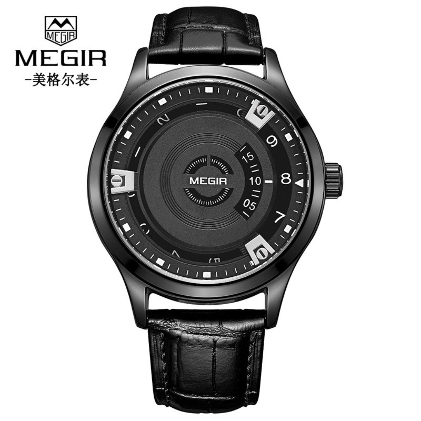 Luxury Watch Straps - MEGIR Men Watches Luxury Leather Strap