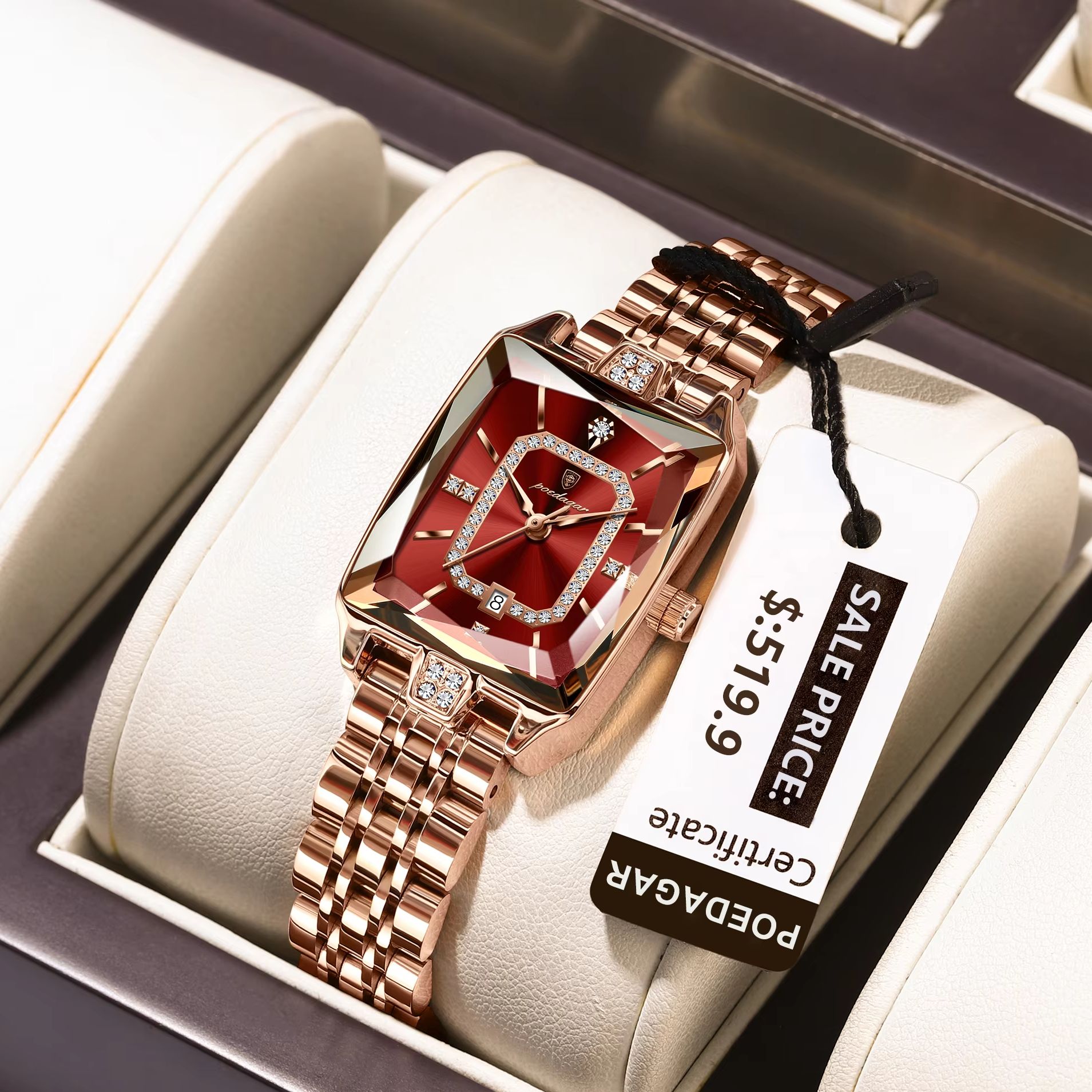 Ladies Luxury Watch - POEDAGAR Fashion Elegant Women Wristwatch Waterproof