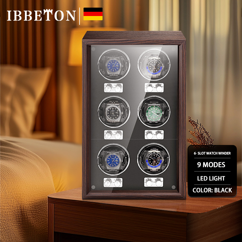 Luxury Watch Winder Box - IBBETON Luxury Brand Wood Watch Winder
