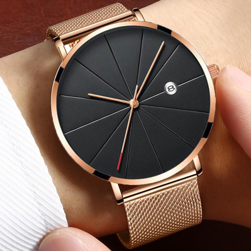 Luxury Men Watches Men Gold Wa - Dress Watch Ultra Thin review and price