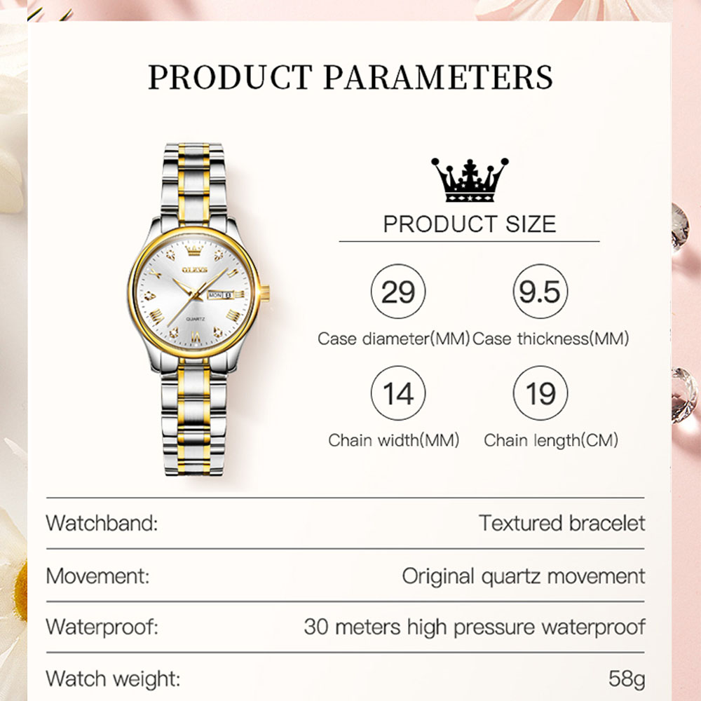 OLEVS 5563 New Fashion Women Q - Luxury Watch Leather Strap review and price