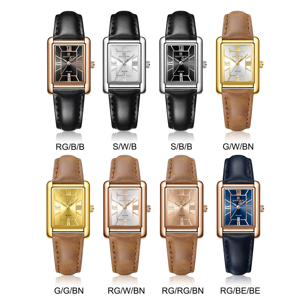 NAVIFORCE Women's Elegant Rect - Luxury Watch Black review and price