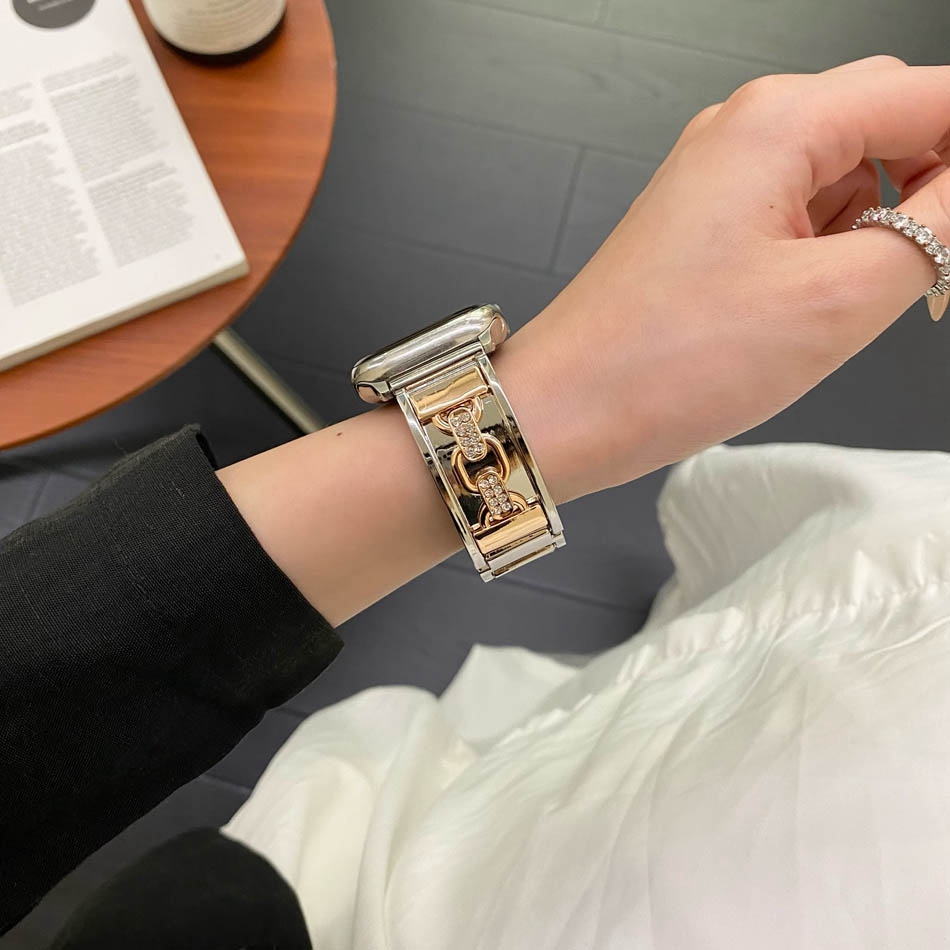 Luxury Double Loop Metal Brace - Luxury Watch Apple Bands review and price