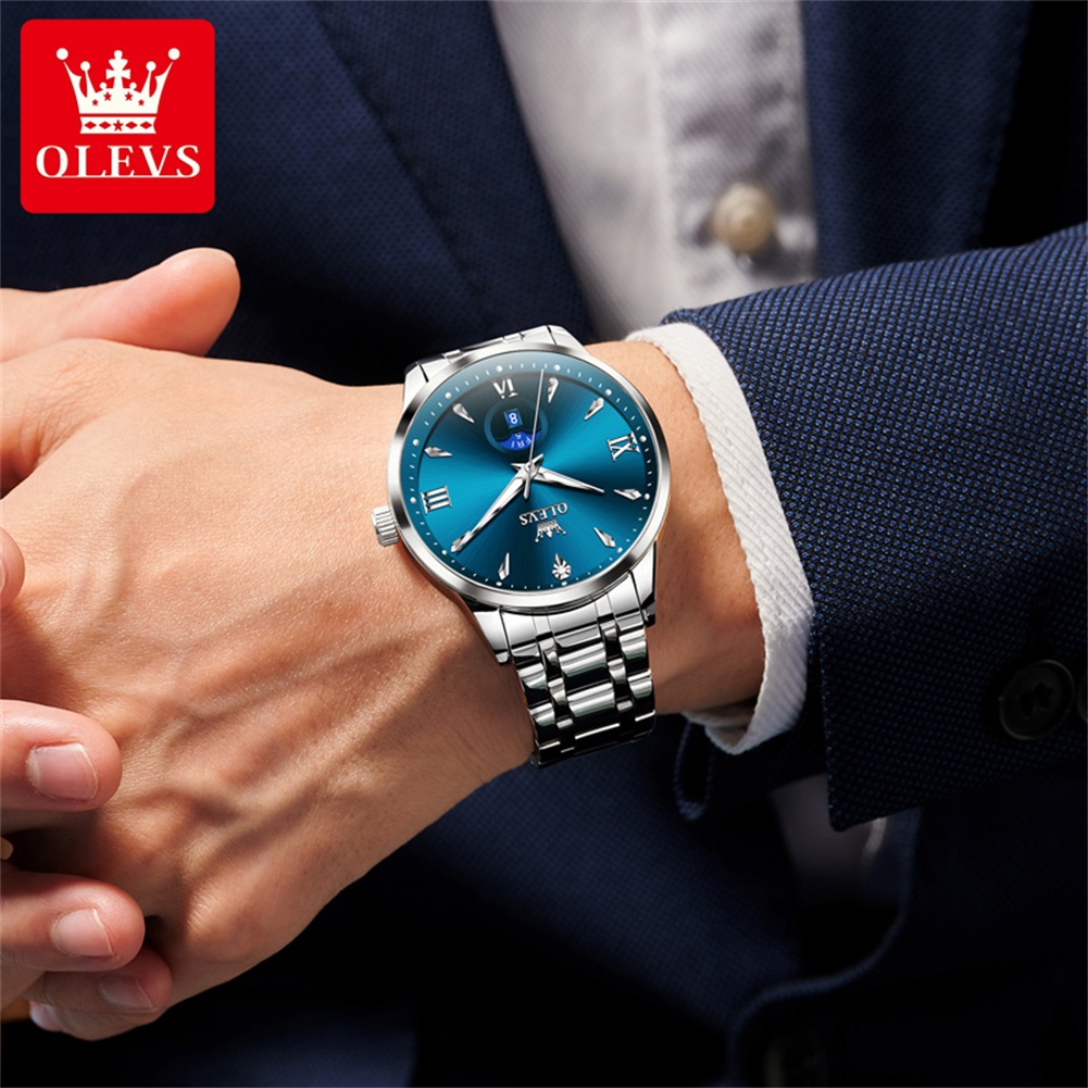 OLEVS Moon Phase men's watches - Luxury Watch Men review and price