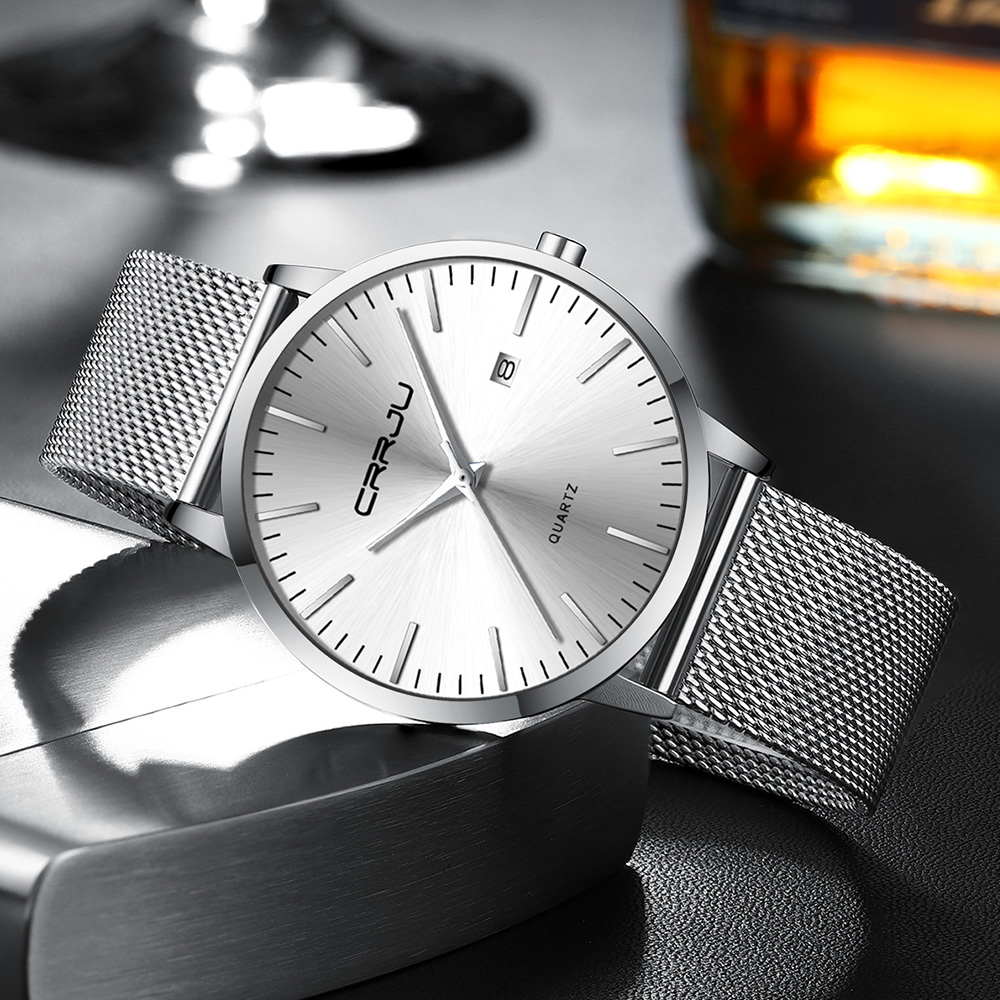 CRRJU New Fashion Mens Watches - Dress Watch Ultra Thin review and price