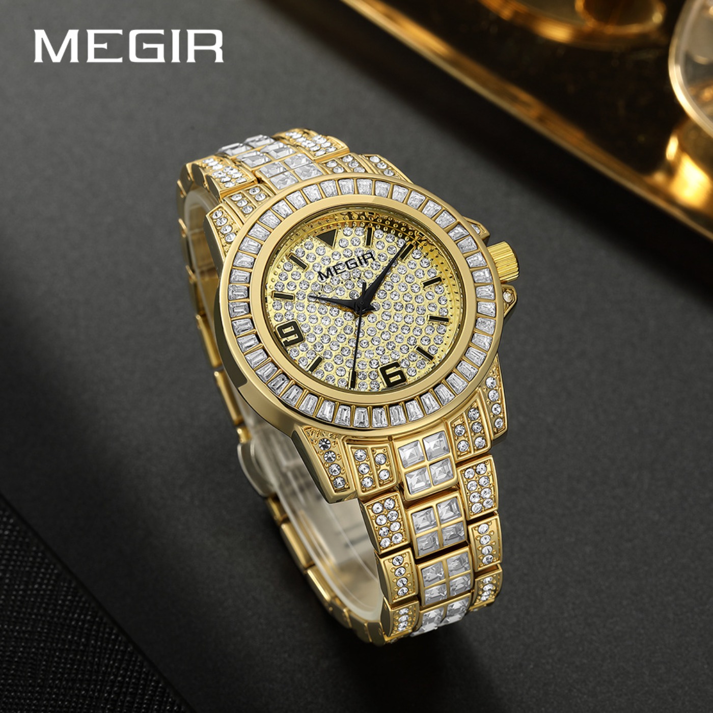 MEGIR Luxury Diamond Watches U - Luxury Watch Straps review and price