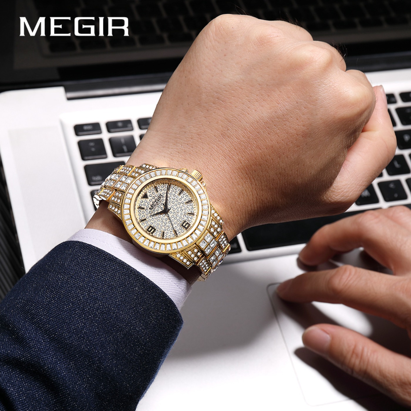 MEGIR Luxury Diamond Watches U - Luxury Watch Straps review and price