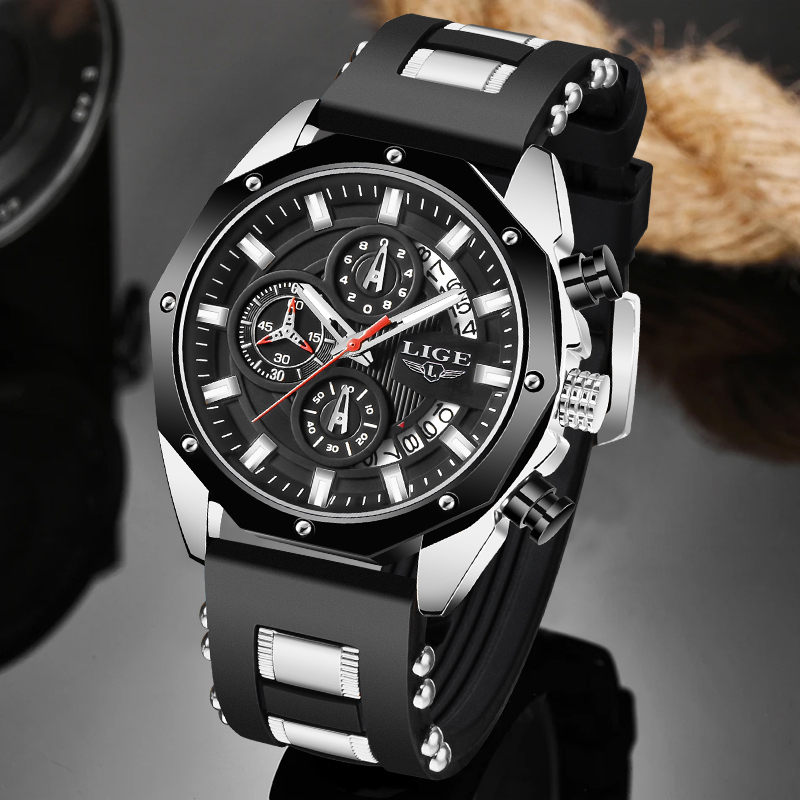 LIGE Fashion Outdoor Quartz Ma - Luxury Watch Straps review and price
