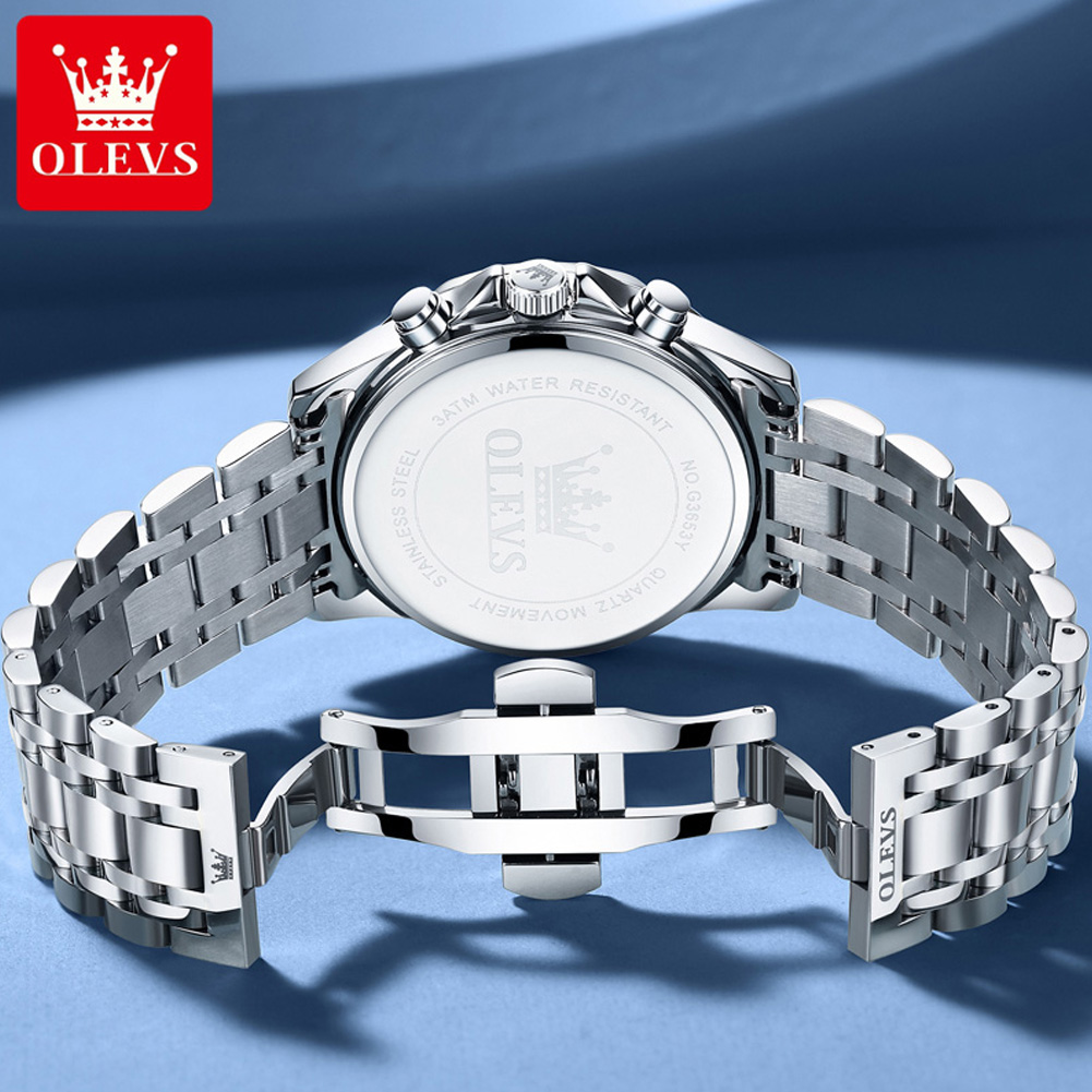OLEVS 3653 Brand Moon Phase Ca - Luxury Watch Magazine review and price