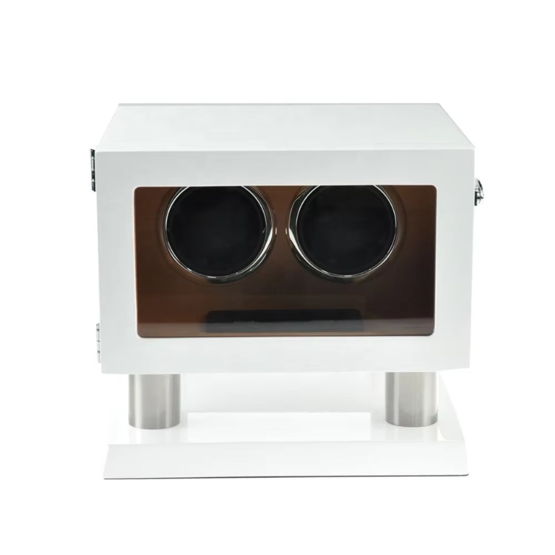 White Brown Leather Controller - Luxury Watch Winder Box review and price