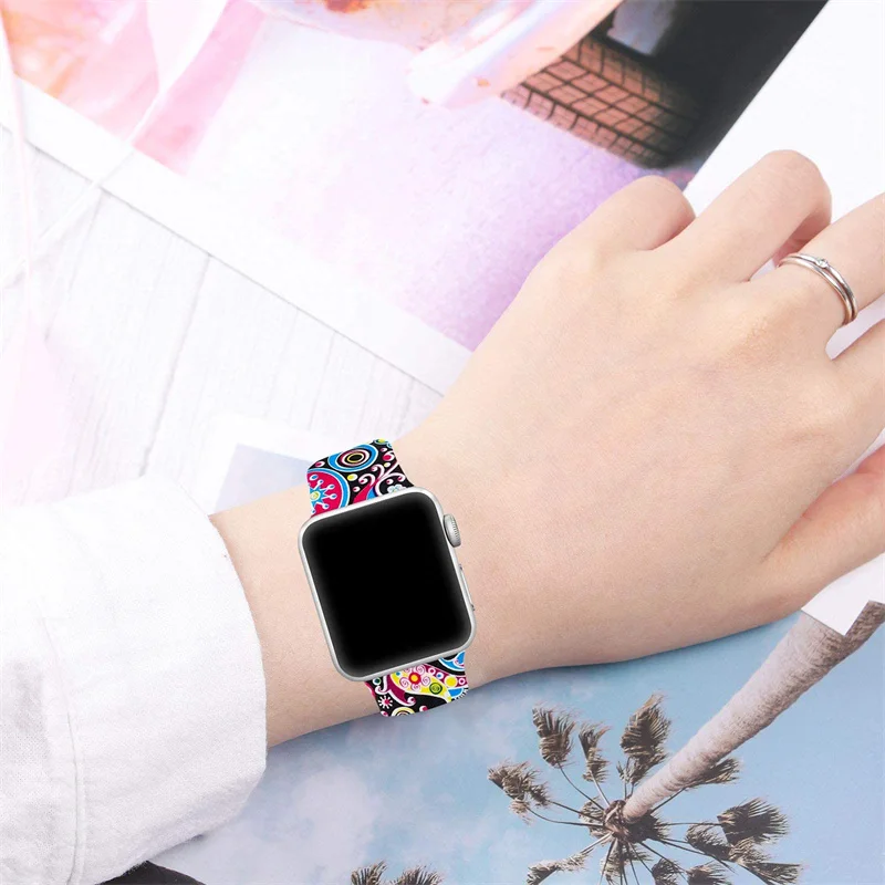 Printed band For apple watch s - Luxury Watch Apple Bands review and price