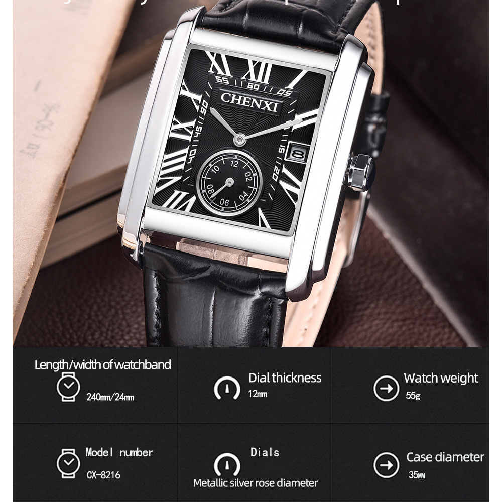 CHENXI 8216 Fashion Classic Sq - Luxury Watch Magazine review and price