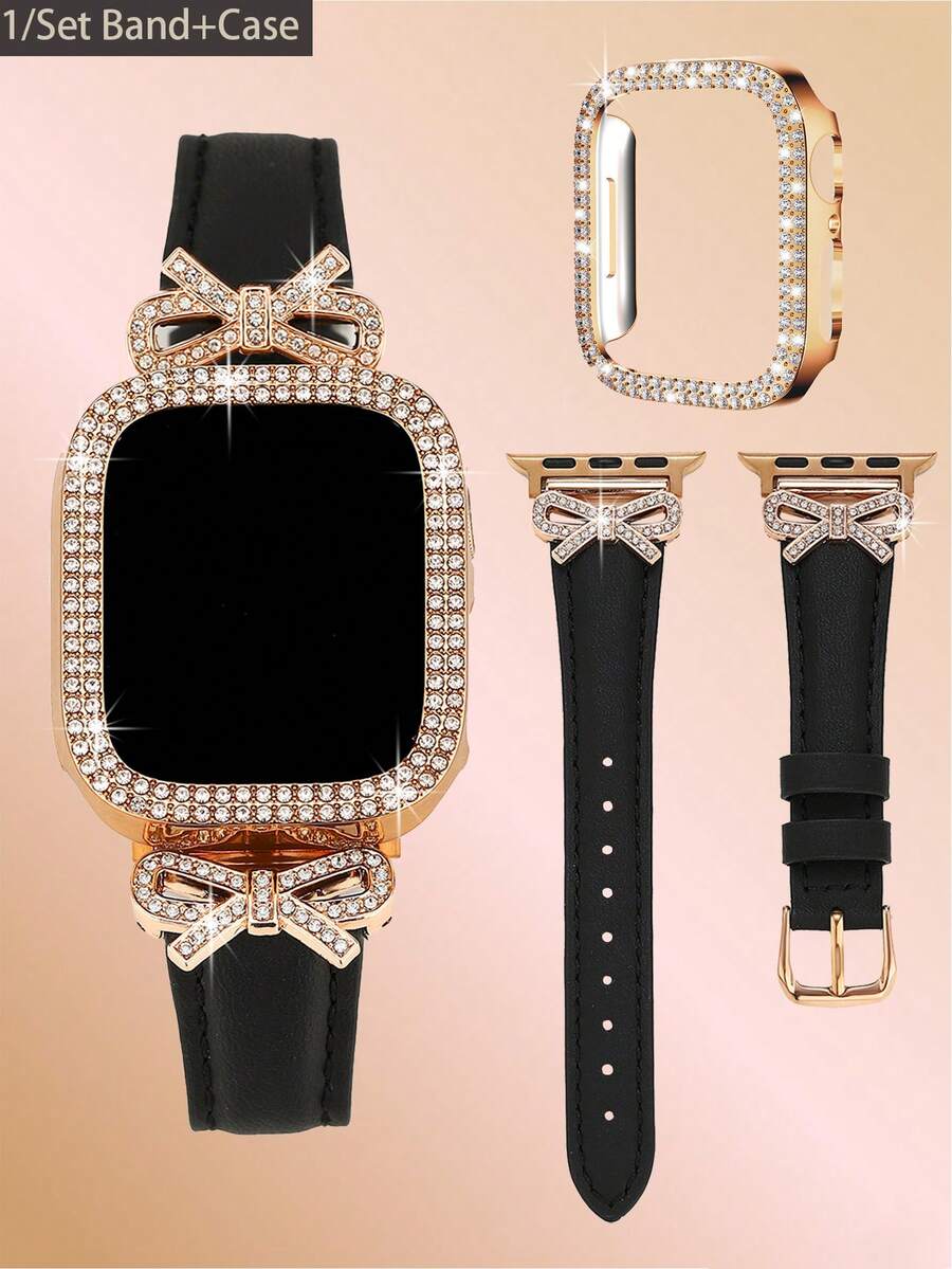 1/Set Luxury Rose Gold Diamond - Luxury Watch Apple Bands review and price