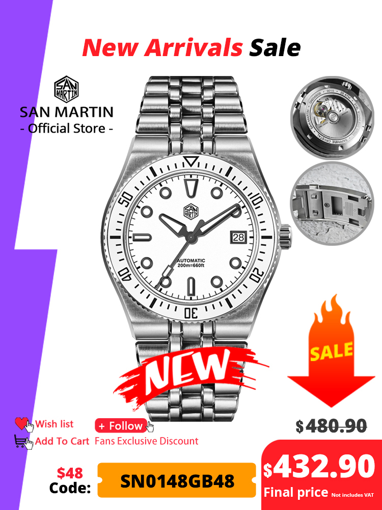 San Martin 40mm Enamel Spiral  - Cloisonne Enamel Dial review and price