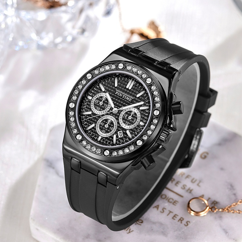 New Women Watch Diamond Bezel  - Luxury Watch Black review and price