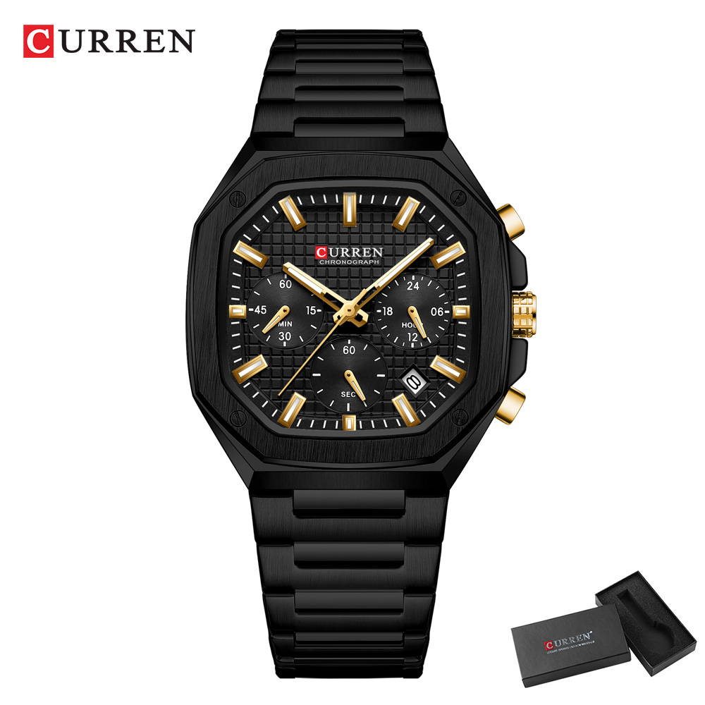 CURREN Luxury Square Chrono Wa - Luxury Watch Men review and price