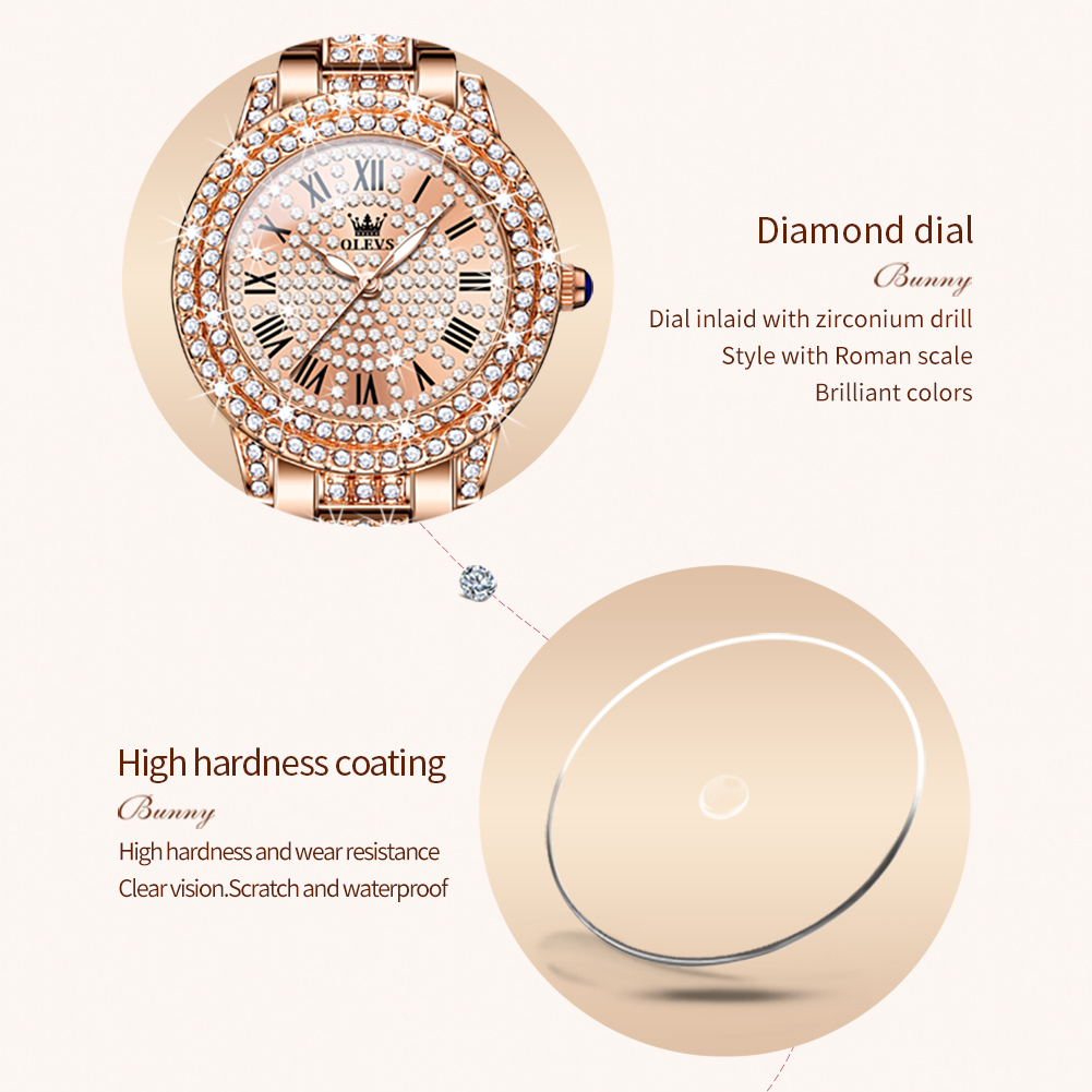 OLEVS 9943 Luxury All Diamond  - Ladies Luxury Watch review and price
