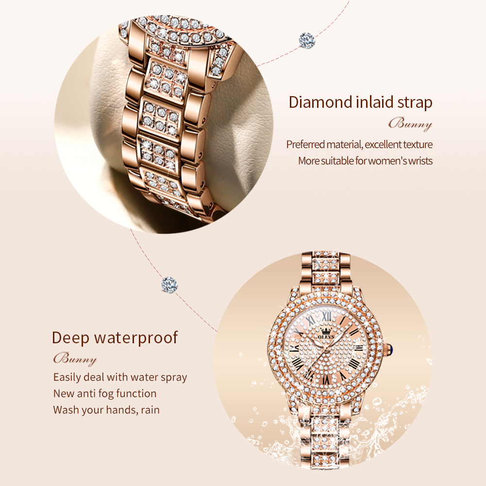 OLEVS 9943 Luxury All Diamond  - Ladies Luxury Watch review and price